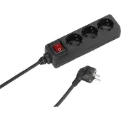 Vivanco ViVancoES3 S15, 3 AC-Ausgänge, Typ F, 230 V, Schwarz, 1,4 m, 1 Stück(e)