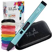 Filapen Premium 3D-Druckstift-Set | Mit 10 Filamenten und Etui | 3D-Stift für Kinder und Erwachsene | Inklusive Vorlagen | 3D-Stift-Set für Anfänger und Profis | DIY-Bastelset