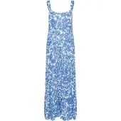 Kaffe Midikleid "Damen Kleid KAvalery", Damen, Gr. 46, N-Gr, blau (regatta flower print), Obermaterial: 100% Viskose LENZING ECOVERO CV LenzEcov., Kleider Midikleid