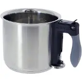 De Buyer 3437.16N, 1,5 l, Edelstahl, Edelstahl, Schwarz, Grau, Keramik, Gas, Induktion, Versiegelte Platte, 16 cm