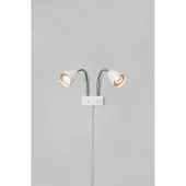 Markslöjd Wandleuchte Ciro, weiß, Metall, Stecker, GU10 - , Ciro, Weiß, für Wohnzimmer, Metall, Modern