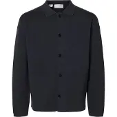 Selected Homme Herren Pullover & Cardigans Slhmike Light Ls Knit Relaxed Polo Cardigan - Donkerblauw - Größe M