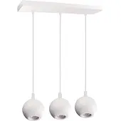 Enovalite LED-Pendellampe GLOBE, GU10-Fassung, IP20, Ø10cm, 3 flammig, weiß
