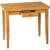 Beliani Esstisch heller Holzfarbton Gummibaumholz 90/120 x 60 cm Ausziehbar mit Schublade Massivholzbeine Rechteckig Retro Design