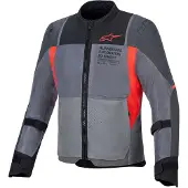 Alpinestars ST-2 Air Motorrad Textiljacke, grau/rot, M