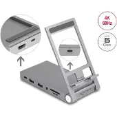 HQ Products - Dockingstation + Notebook-/Tablet-Ständer - USB-C / Thunderbolt 3 - HDMI