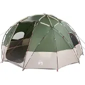 vidaXL Kuppelzelt mit Dach mit Speicher Grün 475 x 475 x 235 cm Taft