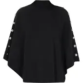 Dreimaster Women Poncho in black | Gr.: XL/XXL