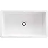 Deante Lumi 1 Becken Keramik Spüle ohne Abtropffläche Weiß 810X480X215 mit Ablaufgarnitur ZCU_610D