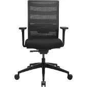 Topstar Brodrehstuhl mit Synchrontechnik schwarz/schwarz 420-540 mm mit Armlehnen Tragfhigkeit 110 kg