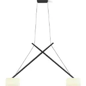 SERIEN LIGHTING Twin Pendelleuchte-Aluminium Schwarz lackiert - Acrylglas
