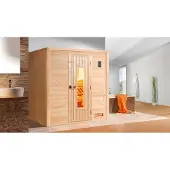 Weka Premium-Massivholzsauna 45 mm BERGEN 2 HT x B x T x H x 196 x 195 x 205