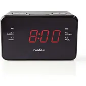 Nedis CLAR002BK Digitaler Radiowecker 1x 3,5 mm Audioeingang 2 Alarme Schwarz