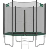 Songmics Trampolin Ø 244 cm mit Netz für Garten dunkelgrün STR081C01