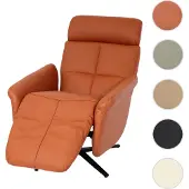 Mendler Relaxsessel HWC-L10, Design Fernsehsessel TV-Sessel Liegesessel, Liegefunktion drehbar terracotta-braun