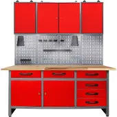 Ondis24 Werkstatt-Set 160 cm, mit LED