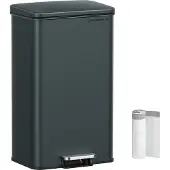 Songmics Mülleimer Küche mit Deckel 40 Liter anthrazitgrau LTB540G02