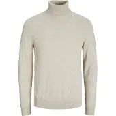 Jack & Jones Emil Knit Roll Neck Detail Melange Pullover