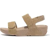 FitFlop Lulu Adjustable Shimmerlux Back-Strap Sandals SCHWARZ 36