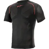 Alpinestars Ride Tech V2 Schwarz Rot Sommer Oberteil Kurzarm Größe XS-S
