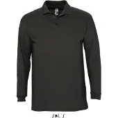 Sol SOLs 11353 | Herren Longsleeve Poloshirt Winter II - Farbe: Black - Größe: XXL