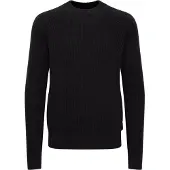 Casual Friday Strickfleece-Pullover "Strickpullover CFKristian", Herren, Gr. L, blau (schwarz navy), Obermaterial: 100% Baumwolle CO., Pullover Strickfleece-Pullover