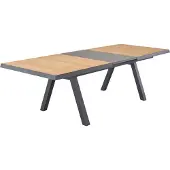 LC Garden Gartentisch 200/260x100 anthrazit Aluminium Ausziehtisch mit Synchronauszug