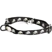 Martin sellier Nylon-Katzenhalsband mit Totenkopf