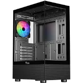 ITek SHOWBUI 33B, Tower, PC, Schwarz, ATX, micro ATX, Mini-ITX, Blau, Grün, Rot, Taschenlüfter