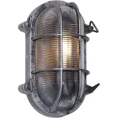 QAZQA Außenwandleuchte Silber Oval IP44 - Noutica