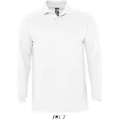 Sol SOLs 11353 | Herren Longsleeve Poloshirt Winter II - Farbe: White - Größe: S