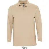 Sol SOLs 11353 | Herren Longsleeve Poloshirt Winter II - Farbe: Sand - Größe: S