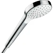 Hansgrohe Croma Select S, Handduschbrause mit Kopf, Chrom, Weiß, Wand