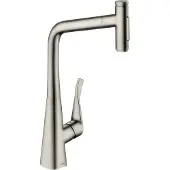 Hansgrohe 2-Loch-Spültisch-Einhebelmischer Metris Select M71-320 ED, schwenkb. Ausz.-Ausl., 2jet, sBox