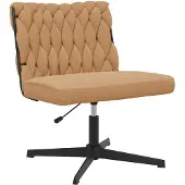 vidaXL Bürodrehstuhl Beige Gelockter wollähnlicher Stoff