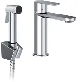 Ravak chrome ii - wastafelkraan met bidet douche, chroom