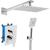 Novaservis metalia 54 - doucheset met inbouwkraan, met huis, 30x20 cm, 3 jets, chroom