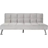 Mendler Sofa HWC-K21, Klappsofa Couch Schlafsofa, Nosagfederung Schlaffunktion Liegefläche 181x107cm Samt, grau
