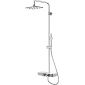 Steinberg Serie 390 Duschsystem, Glasablage, Thermostat, Easy Clean, Regenbrause, Handbrause, 3902700
