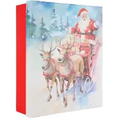 Idena Geschenkbox Weihnachten Santa auf Schlitten mehrfarbig 36,2x11x29,5cm