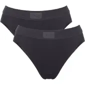 Sloggi Tai-Slip "Double Comfort T" 2er Pack, elastischer nahtloser Bund, hoher Beinausschnitt