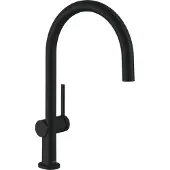 Hansgrohe Talis M54 Einhebel-Küchenmischer 220, 1 Strahlart, Eco, 72843670, Farbe: Mattschwarz