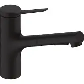 Hansgrohe Spültischmischer 150 Zesis M33 Ausziehbrause 2jet sBox lite mattschwarz, 74803670