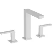 Hansgrohe Tecturis E 3-Loch Waschtischarmatur 150 EcoSmart+ mit Push-Open Ablaufgarnitur, Mattweiß