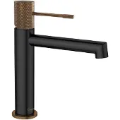 Sapho Solaria Waschtischarmatur, Schwarz/Kupfer matt