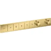 Hansgrohe Rainfinity RainSelect Thermostat, Unterputz, für 5 Verbraucher, 15384990, Farbe: Polished Gold Optic