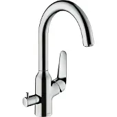 Hansgrohe Focus M42 Einhebel-Küchenmischer 220, Geräteabsperrventil, 1jet, Chrom