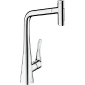 Hansgrohe Metris Select M71 Einhebel-Küchenmischer 320, Ausziehbrause, 2jet, Chrom
