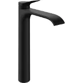 Hansgrohe Vivenis Einhebel-Waschtischmischer 250 CoolStart für Aufsatzwaschtische mit Zugstangen-Ablaufgarnitur, Mattschwarz