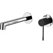 Sapho Solaria 2-Loch- Waschtischarmatur, Chrom/schwarz matt